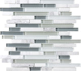 Iceland Random Strip Glass Stone Blend Mosaic