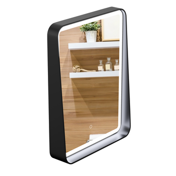 LED Lighted Shelf Mirror with Defogger and CCT Remembrance Raven Style,Touch Switch Lighted Vanity Mirror