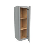 Luxor Misty Grey - Single Door Wall Cabinet | 12"W x 36"H x 12"D