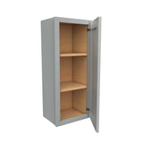 Luxor Misty Grey - Single Door Wall Cabinet | 15"W x 36"H x 12"D