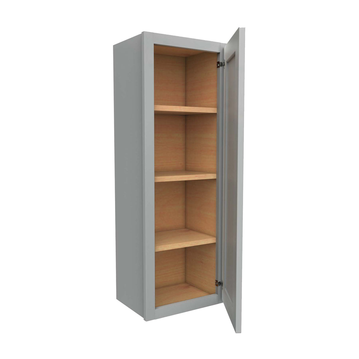 Luxor Misty Grey - Single Door Wall Cabinet | 15"W x 42"H x 12"D