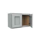 Luxor Misty Grey - Double Door Wall Cabinet | 24"W x 15"H x 12"D