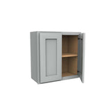 Luxor Misty Grey - Double Door Wall Cabinet | 24"W x 24"H x 12"D