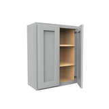 Luxor Misty Grey - Double Door Wall Cabinet | 24"W x 30"H x 12"D