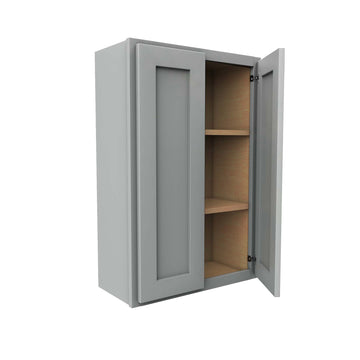 Luxor Misty Grey - Double Door Wall Cabinet | 24