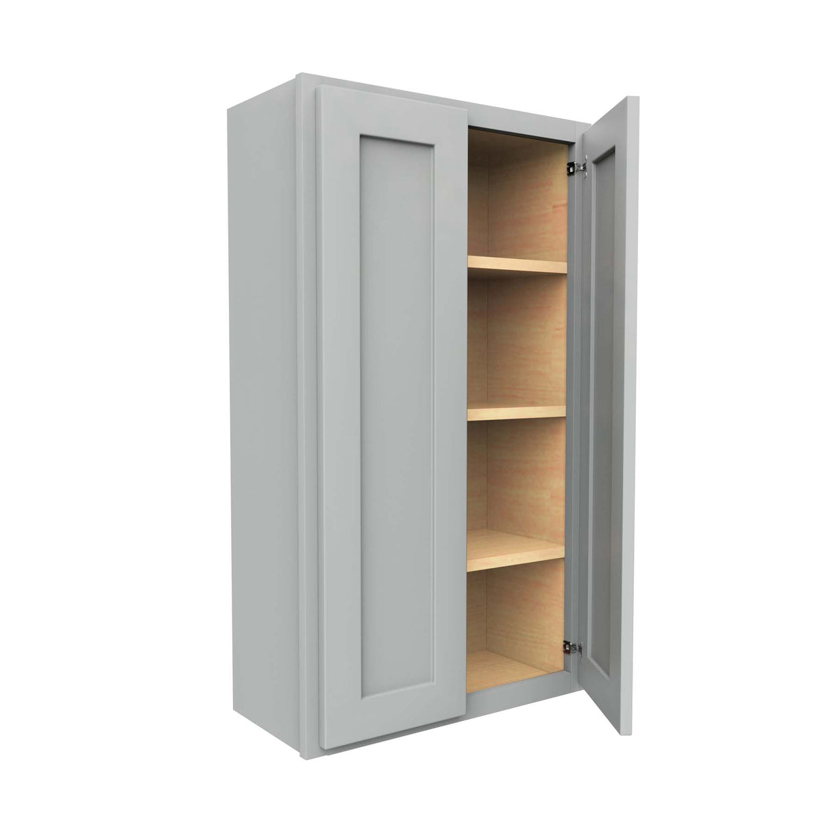 Luxor Misty Grey - Double Door Wall Cabinet | 24"W x 42"H x 12"D