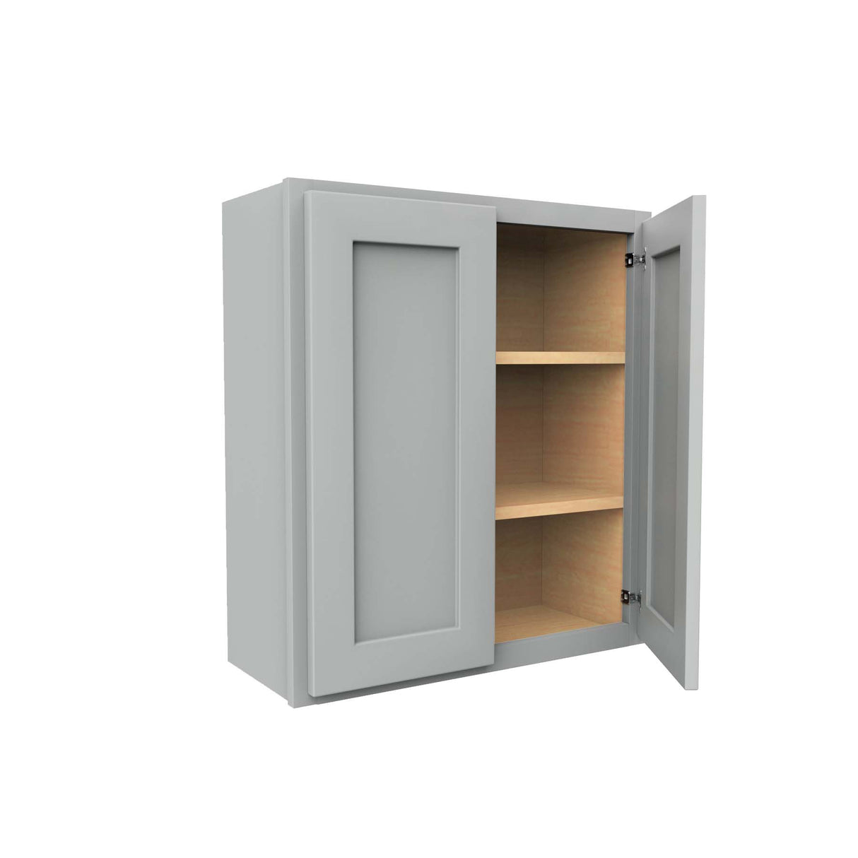 Luxor Misty Grey - Double Door Wall Cabinet | 27"W x 30"H x 12"D