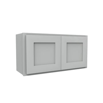 Luxor Misty Grey - Double Door Wall Cabinet | 30