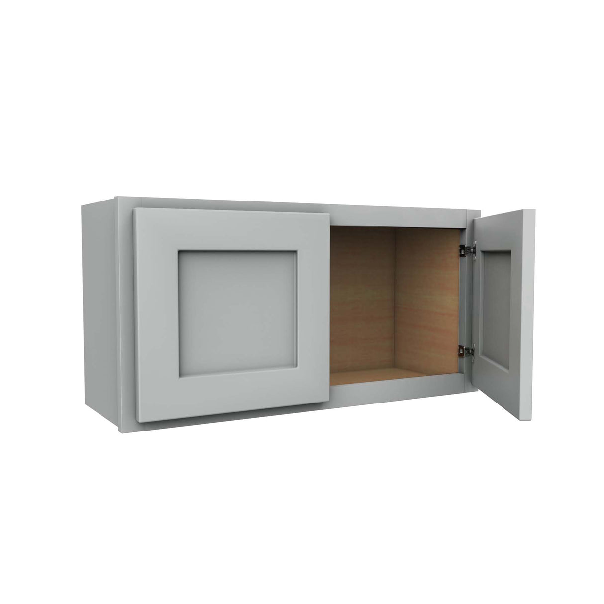 Luxor Misty Grey - Double Door Wall Cabinet | 30"W x 15"H x 12"D