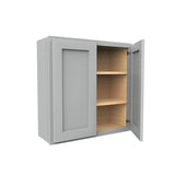 Luxor Misty Grey - Double Door Wall Cabinet | 30"W x 30"H x 12"D