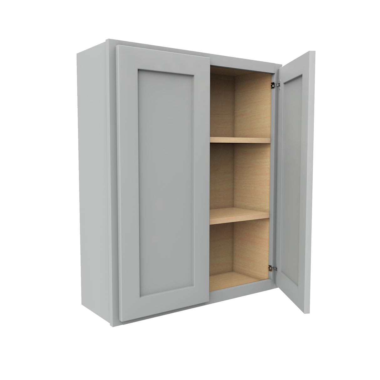 Luxor Misty Grey - Double Door Wall Cabinet | 30"W x 36"H x 12"D