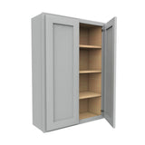 Luxor Misty Grey - Double Door Wall Cabinet | 30"W x 42"H x 12"D