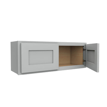 Luxor Misty Grey - Double Door Wall Cabinet | 33"W x 12"H x 12"D