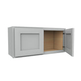 Luxor Misty Grey - Double Door Wall Cabinet | 33"W x 15"H x 12"D