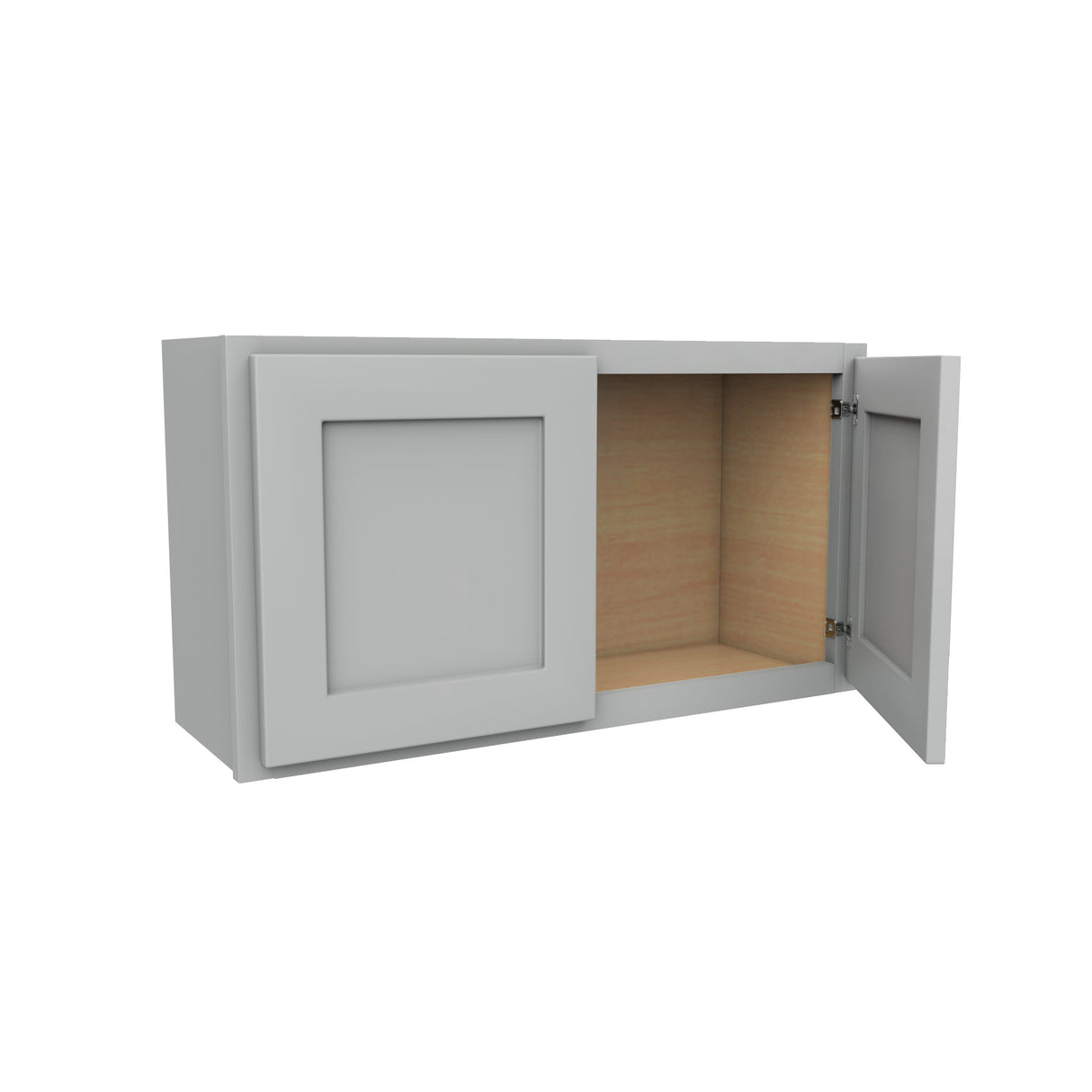 Luxor Misty Grey - Double Door Wall Cabinet | 33"W x 18"H x 12"D