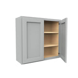 Luxor Misty Grey - Double Door Wall Cabinet | 33"W x 30"H x 12"D