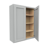 Luxor Misty Grey - Double Door Wall Cabinet | 33"W x 42"H x 12"D