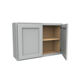 Luxor Misty Grey - Double Door Wall Cabinet | 36"W x 24"H x 12"D