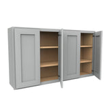 Luxor Misty Grey - 30 High 4 Door Wall Cabinet | 54"W x 30"H x 12"D