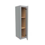 Luxor Misty Grey - Single Door Wall Cabinet | 9"W x 36"H x 12"D