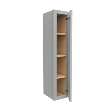Luxor Misty Grey - Single Door Wall Cabinet | 9"W x 42"H x 12"D