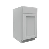 Luxor Misty Grey - Single Door Base Cabinet | 18"W x 34.5"H x 24"D