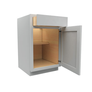Luxor Misty Grey - Single Door Base Cabinet | 21"W x 34.5"H x 24"D