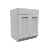 Luxor Misty Grey - Double Door Base Cabinet | 27"W x 34.5"H x 24"D