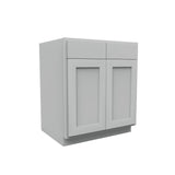 Luxor Misty Grey - Double Door Base Cabinet | 30"W x 34.5"H x 24"D