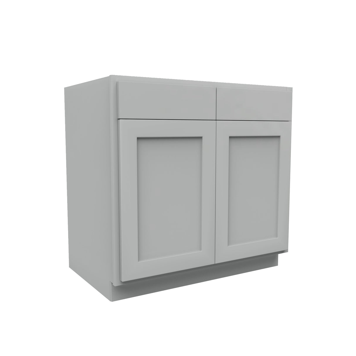 Luxor Misty Grey - Double Door Base Cabinet | 36"W x 34.5"H x 24"D