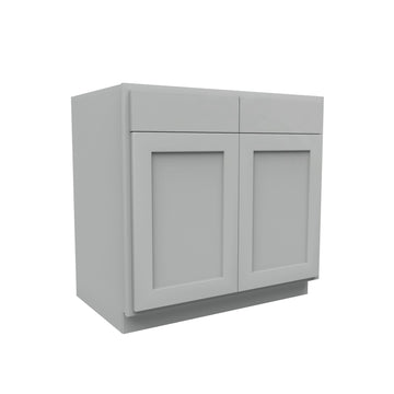 Luxor Misty Grey - Double Door Base Cabinet | 36