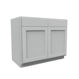 Luxor Misty Grey - Double Door Base Cabinet | 42"W x 34.5"H x 24"D