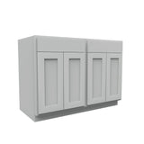 Luxor Misty Grey - 2 Drawer 4 Door Base Cabinet | 48"W x 34.5"H x 24"D