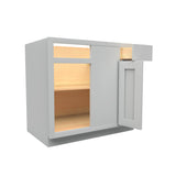 Luxor Misty Grey - 27"W x 32.5"H x 24"D | Blind Base Cabinet, Handicap