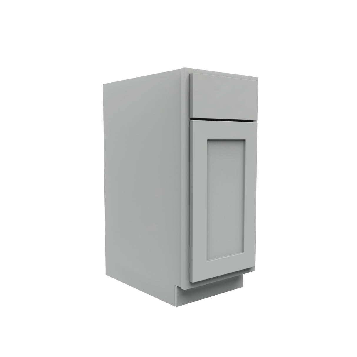 Luxor Misty Grey - Waste Basket Cabinet | 15"W x 34.5"H x 24"D