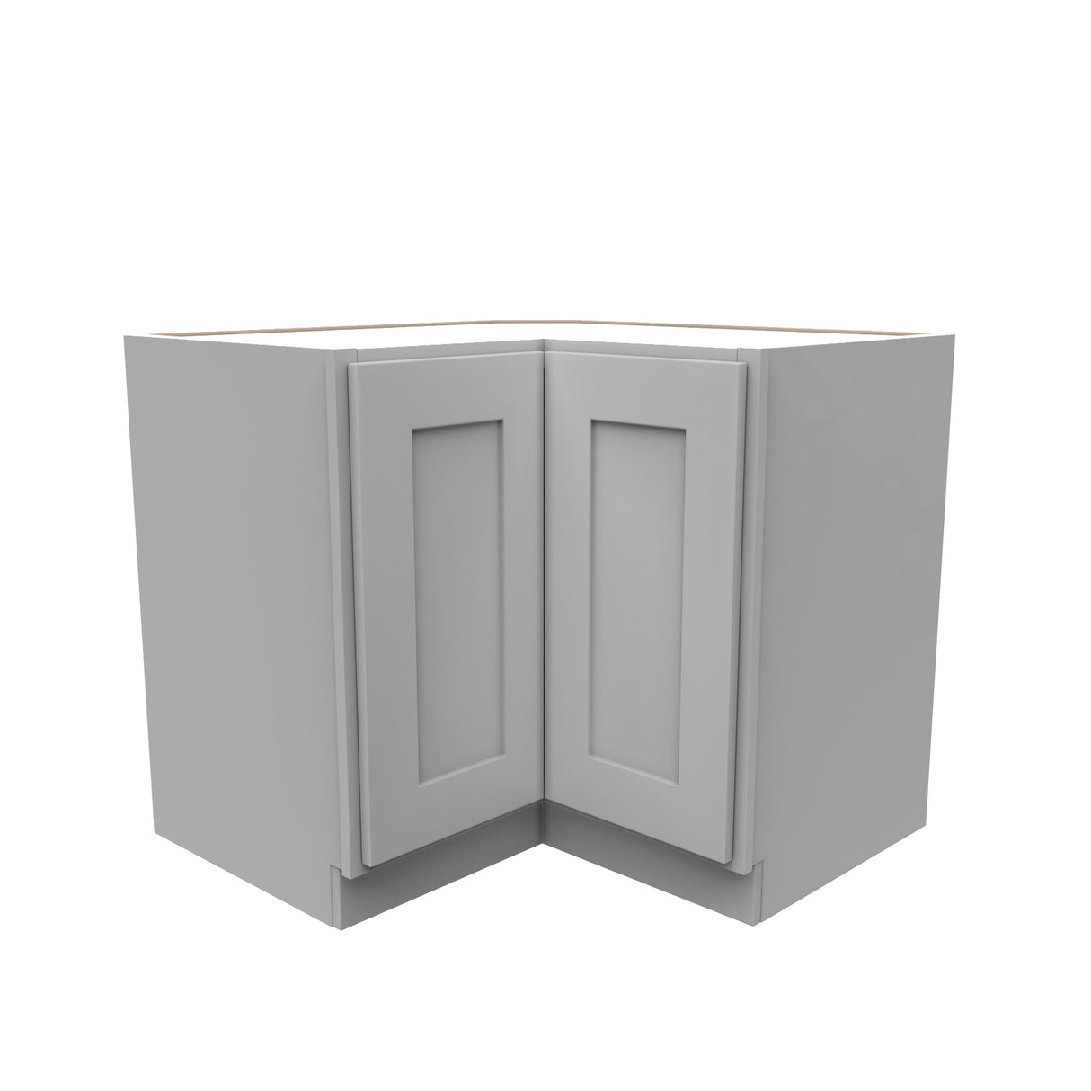 Luxor Misty Grey - Lazy Suzan Corner Base Cabinet | 36"W x 34.5"H x 24"D