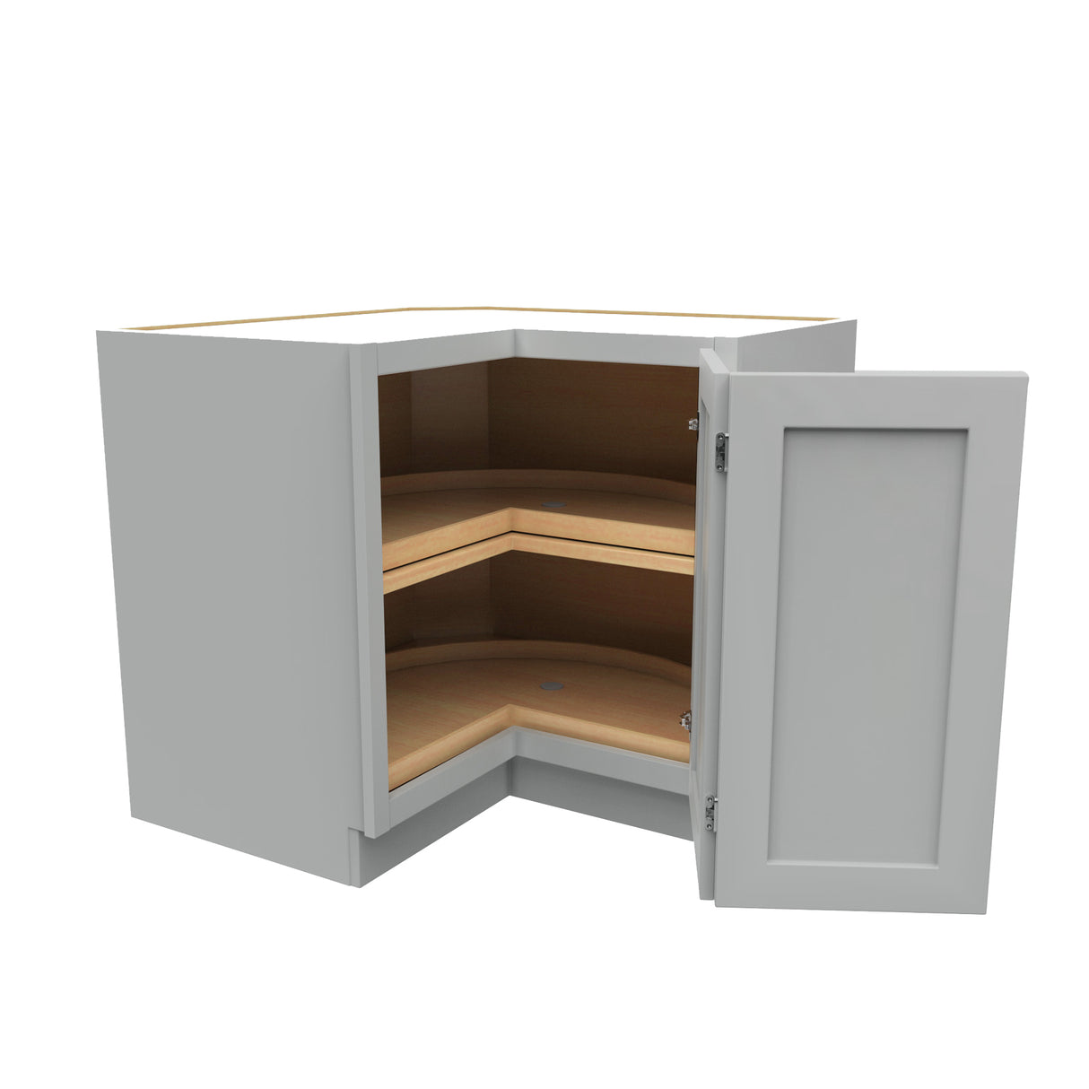 Luxor Misty Grey - Lazy Suzan Corner Base Cabinet | 36"W x 34.5"H x 24"D