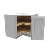 Luxor Misty Grey - Lazy Suzan Corner Base Cabinet | 36"W x 34.5"H x 24"D