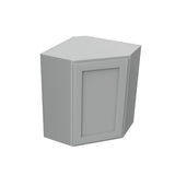 Luxor Misty Grey - Corner Wall Cabinet | 24"W x 30"H x 12"D