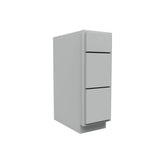 Luxor Misty Grey - 3 Drawer Base Cabinet | 12"W x 34.5"H x 24"D