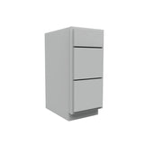 Luxor Misty Grey - 3 Drawer Base Cabinet | 15"W x 34.5"H x 24"D