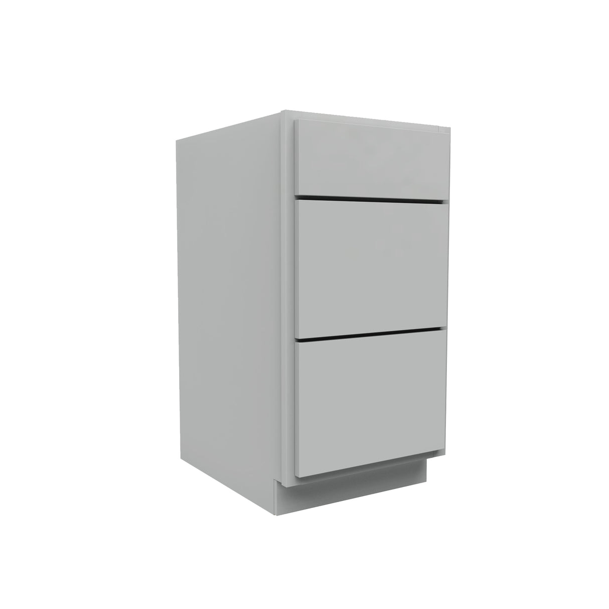 Luxor Misty Grey - 3 Drawer Base Cabinet | 18"W x 34.5"H x 24"D