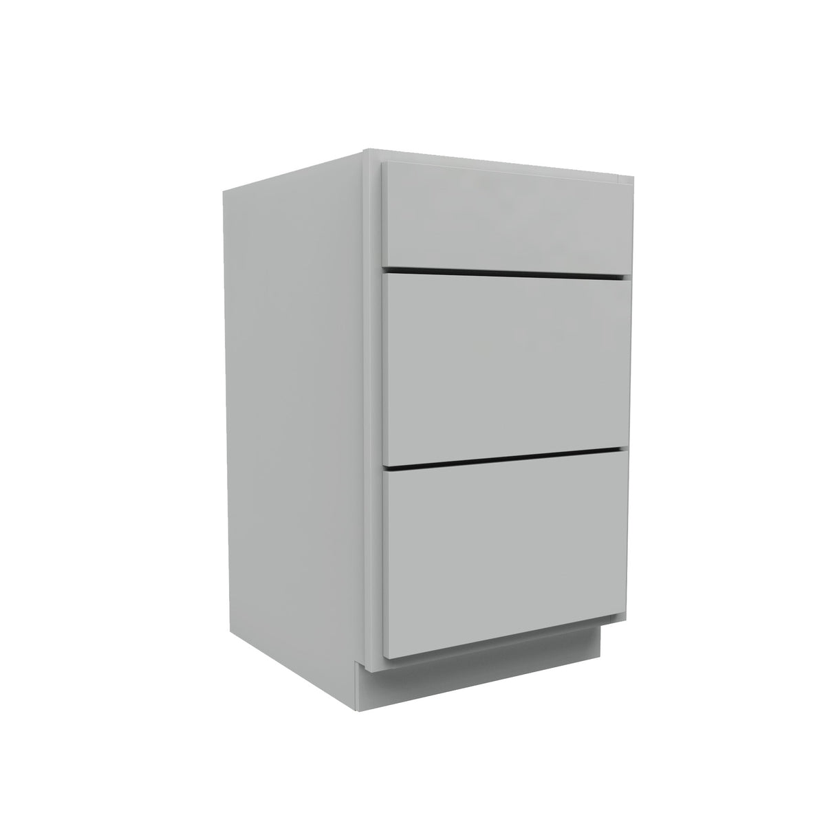 Luxor Misty Grey - 3 Drawer Base Cabinet | 21"W x 34.5"H x 24"D