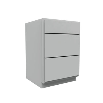 Luxor Misty Grey - 3 Drawer Base Cabinet | 24