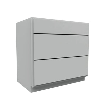 Luxor Misty Grey - 3 Drawer Base Cabinet | 36