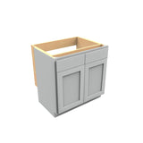 Luxor Misty Grey - Handicap Removable Sink Base Cabinet | 33"W x 32.5"H x 24"D