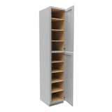 Luxor Misty Grey - Utility Cabinet | 18"W x 96"H x 24"D