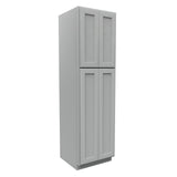 Luxor Misty Grey - Double Door Utility Cabinet | 24"W x 84"H x 24"D