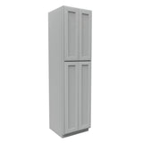 Luxor Misty Grey - Double Door Utility Cabinet | 24"W x 90"H x 24"D