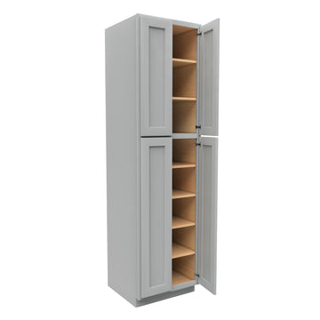 Luxor Misty Grey - Double Door Utility Cabinet | 24